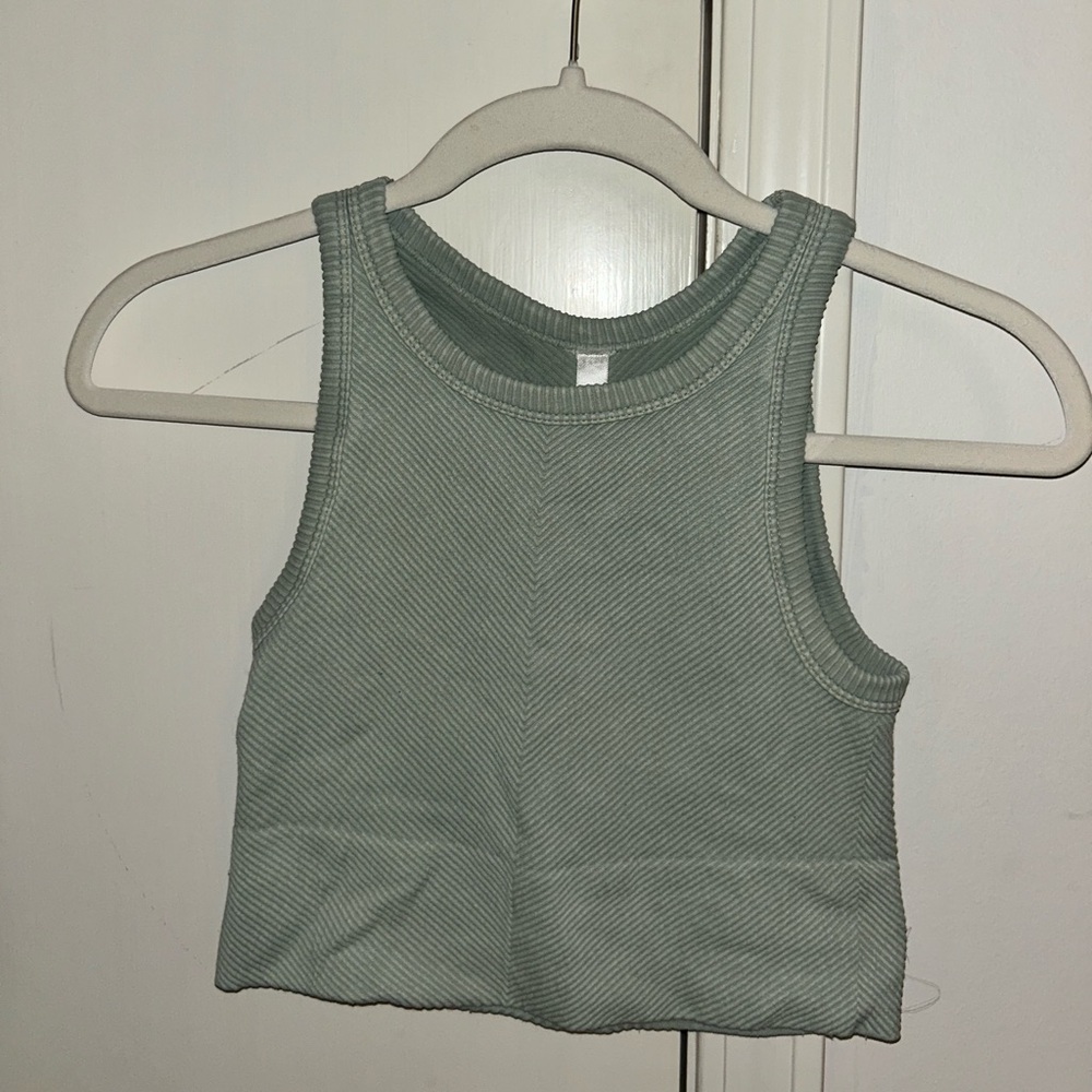 Nikibiki Light Green Ribbed Top